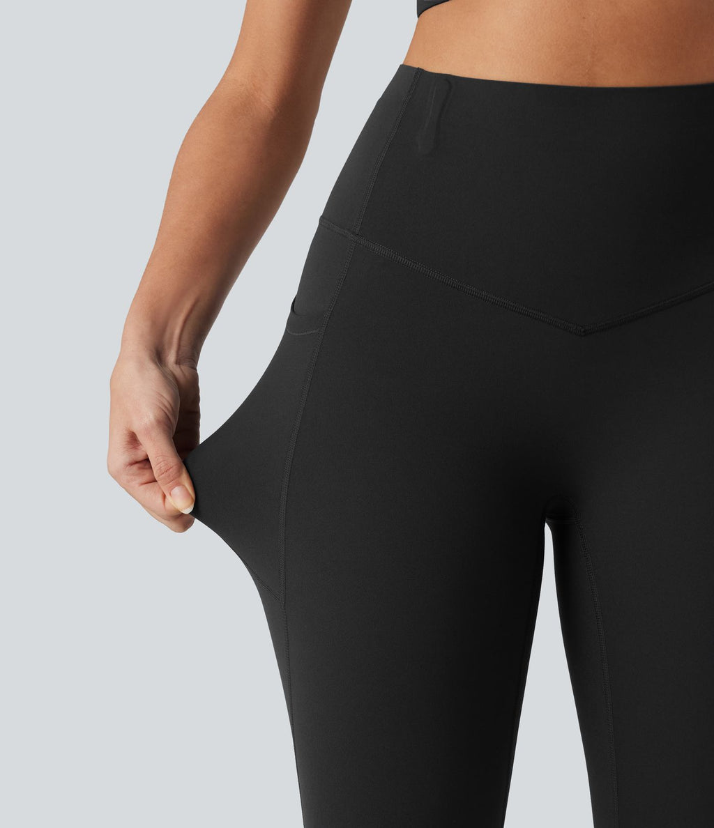 Legging capri de yoga Halara UltraSculpt™ taille haute anti-roulottage ventre plat gainant avec poches