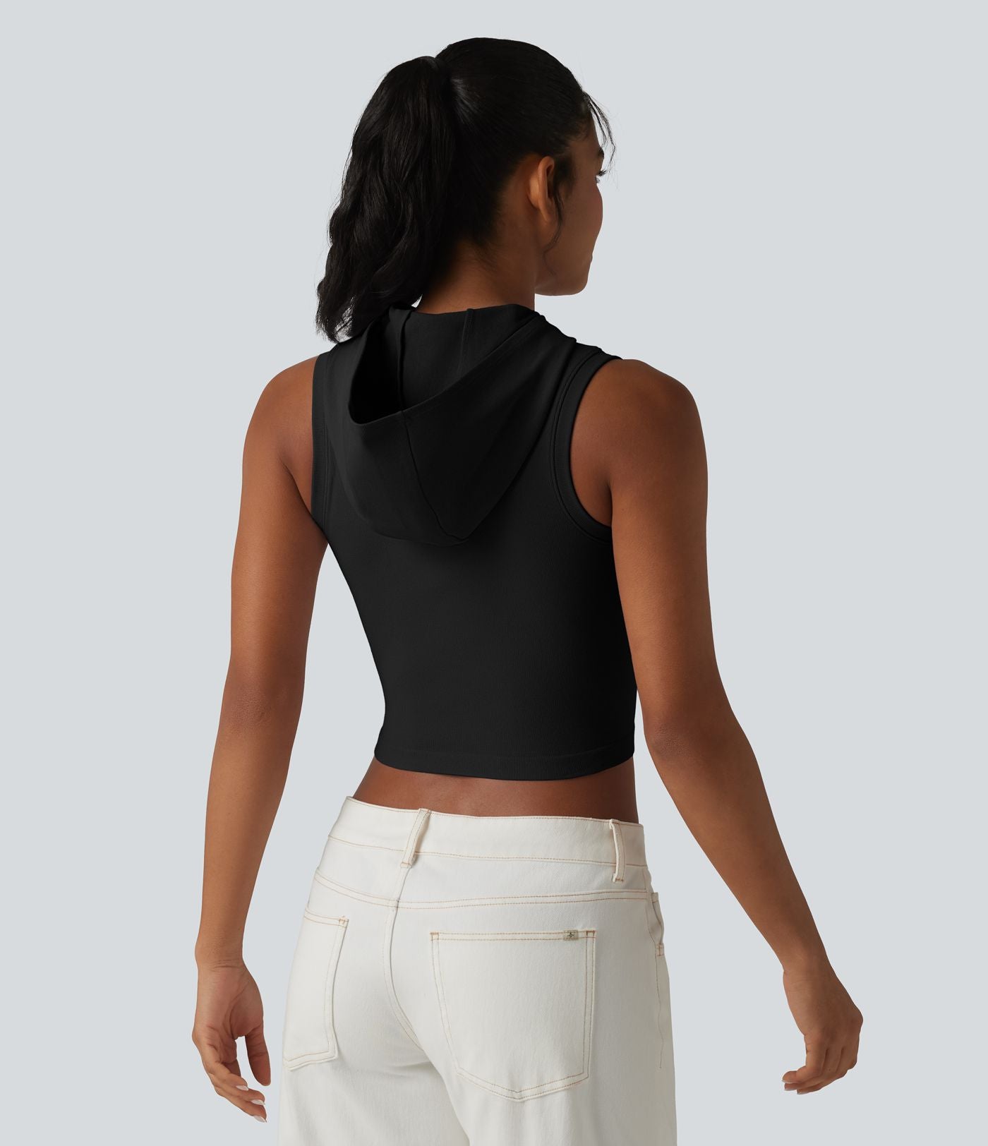 OneForm Seamless Flow Débardeur casual court à capuche sans couture