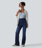 Jean Halara Flex™ taille haute évasé slim décontracté avec poches