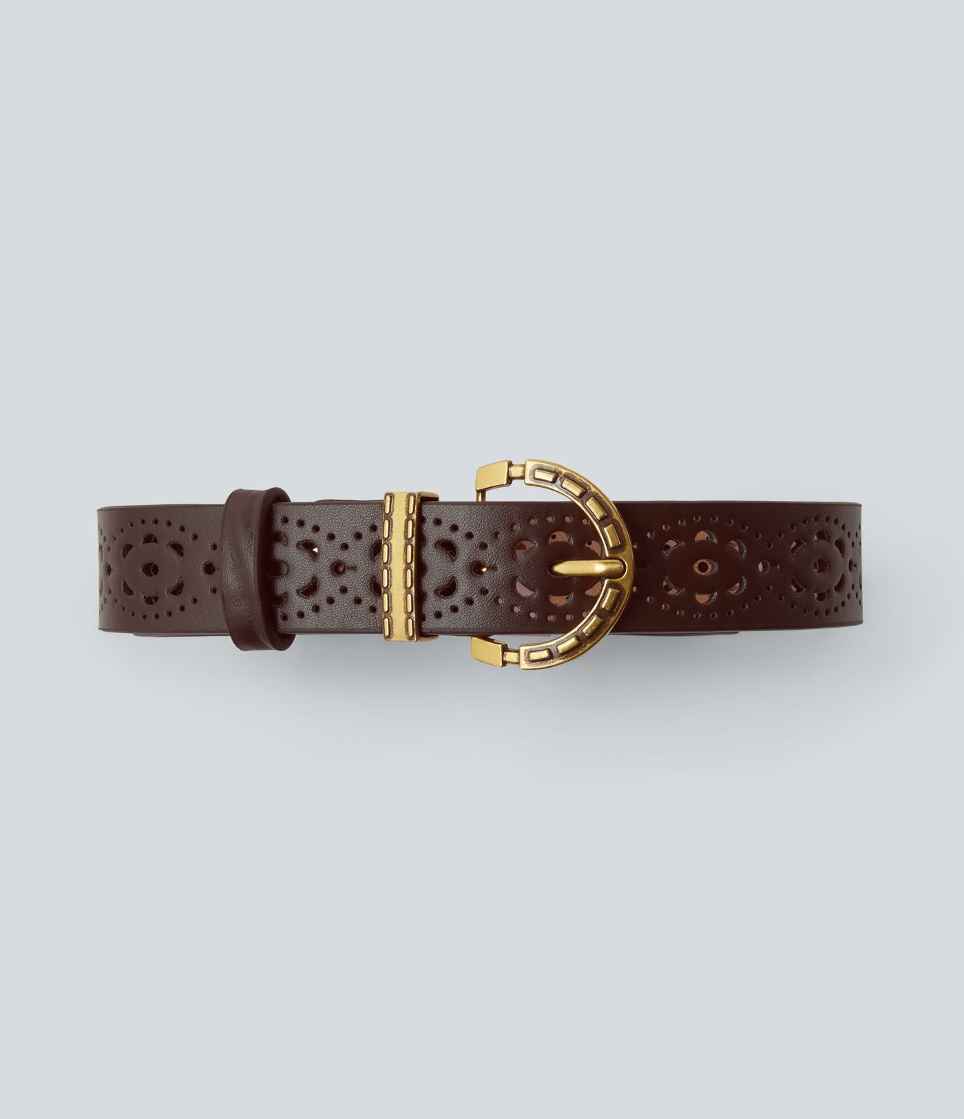 Ceinture ajourée à boucle métallique