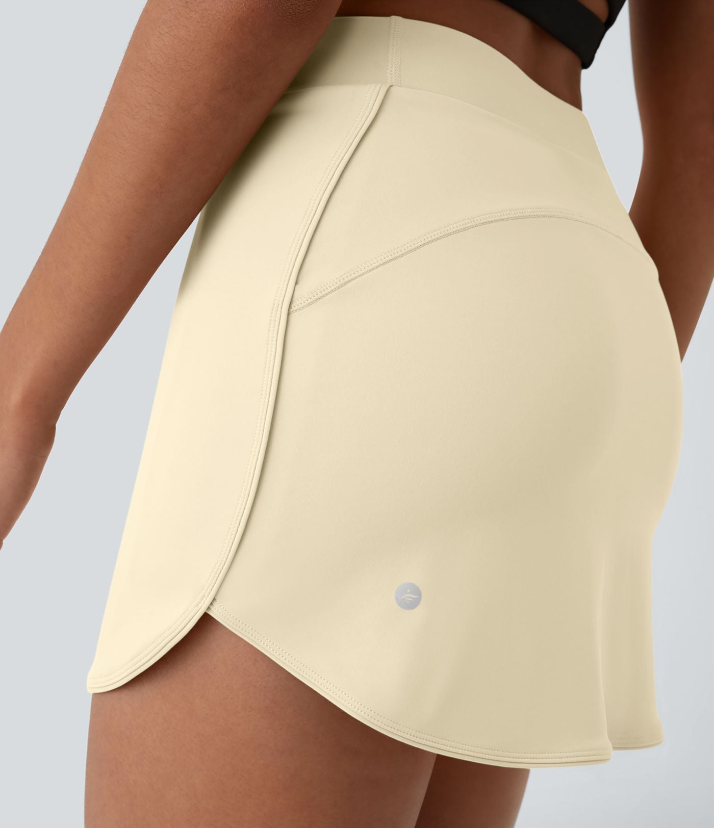 Quotidien Jupe Golf Micro Mini 2-en-1 à Taille Haute avec Poches Latérales - Clarity