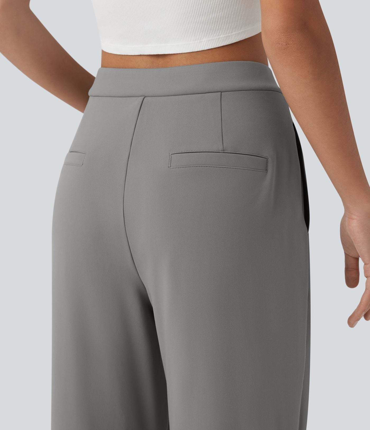 Halara Flex™ DayStretch Pantalon tailleur asymétrique jambe droite taille mi-haute avec poches