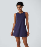 Robe Mini de Randonnée SpeedWave™ à Col Rond, Sans Manches, avec Poches Latérales et Séchage Rapide