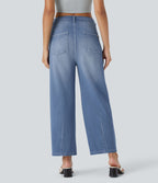 Jean Barrel 7/8 décontracté taille mi-haute avec poches Halara Flex™