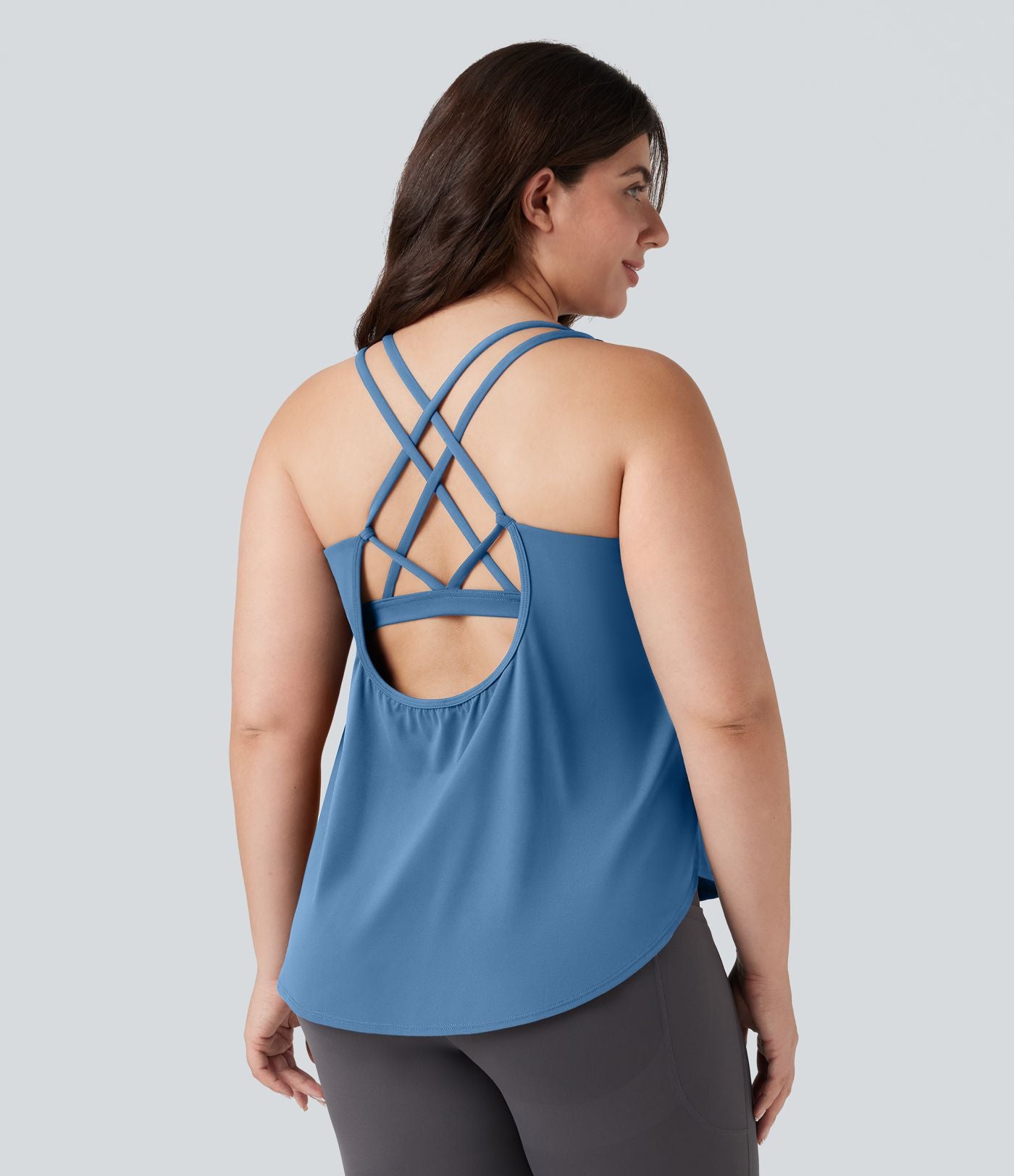 Débardeur running Halara UltraSculpt™ grande taille col rond ourlet arrondi