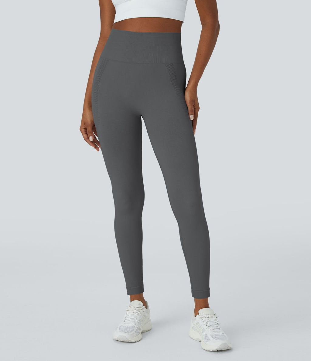 Legging yoga 7/8 taille haute froncé sans couture OneForm Seamless Flow