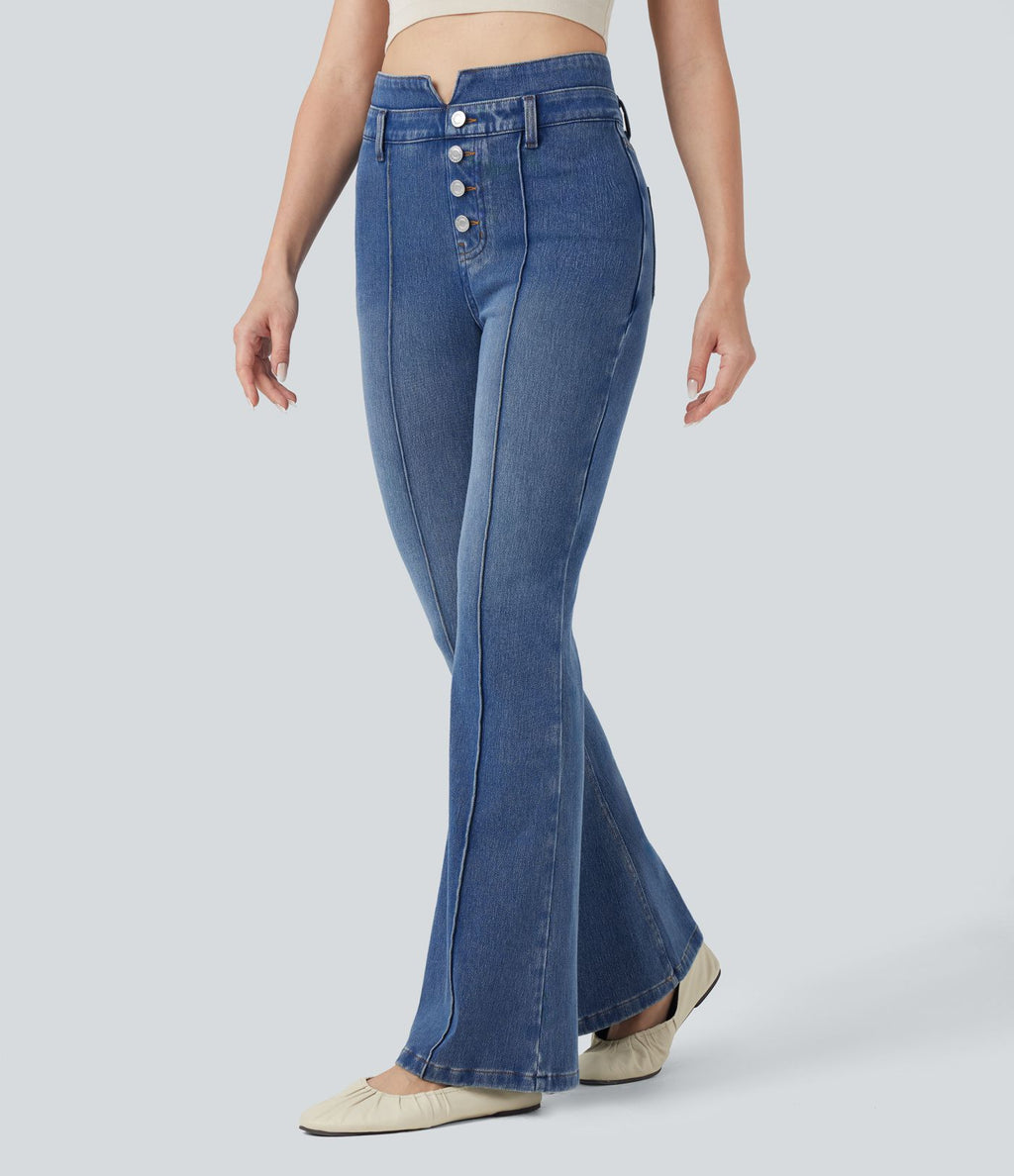 Jean évasé Halara Flex™ taille mi-haute gainant avec poches