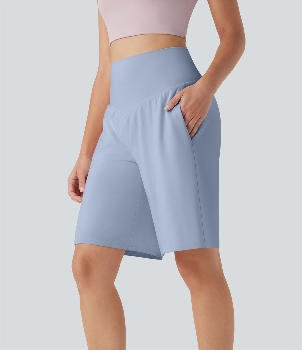 Bermuda SoftlyZero™ Airy de yoga taille haute avec poches multiples et effet frais InstantCool