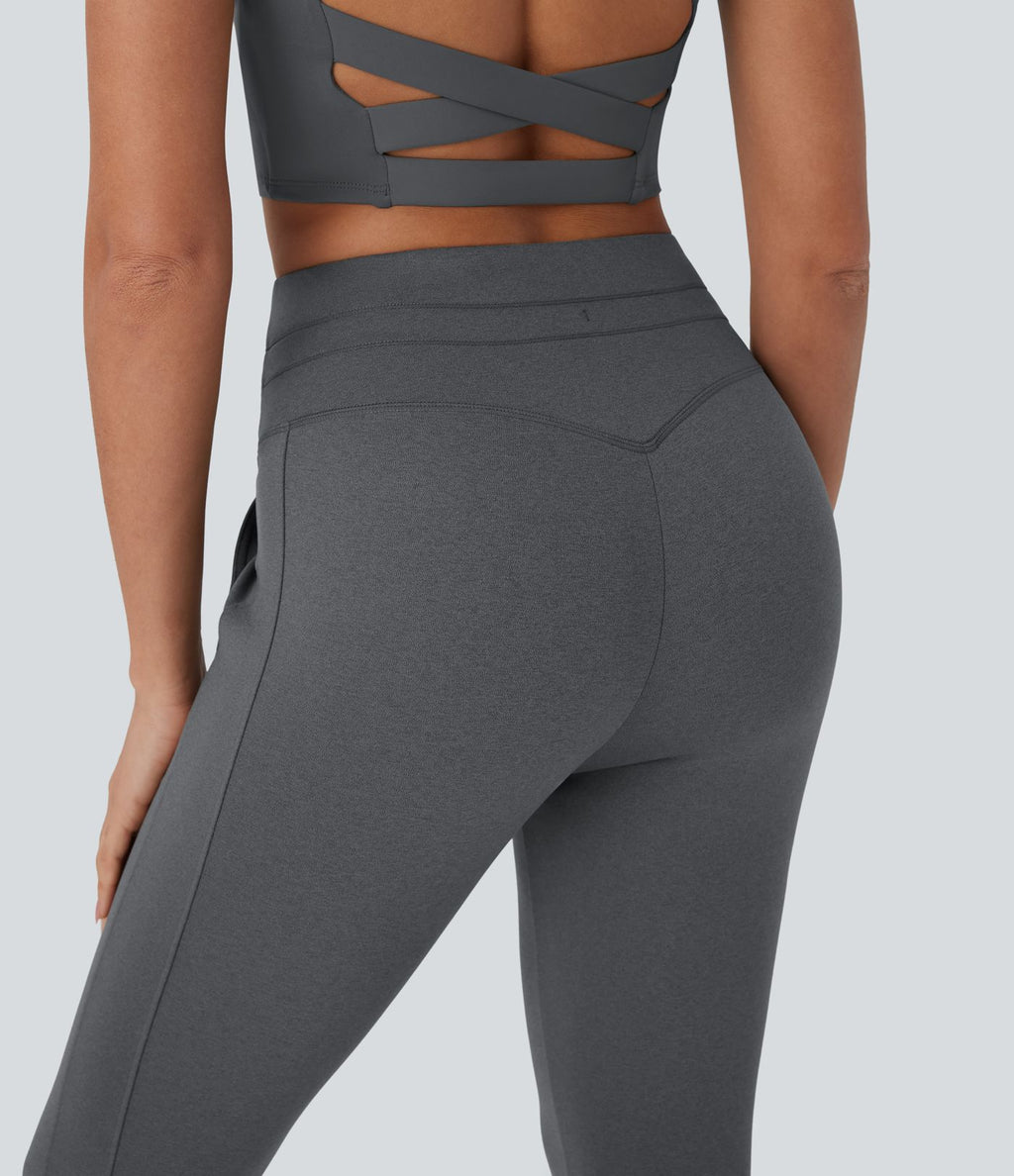 Jogging de yoga corsaire à taille haute, cordon de serrage, séchage rapide et poches latérales