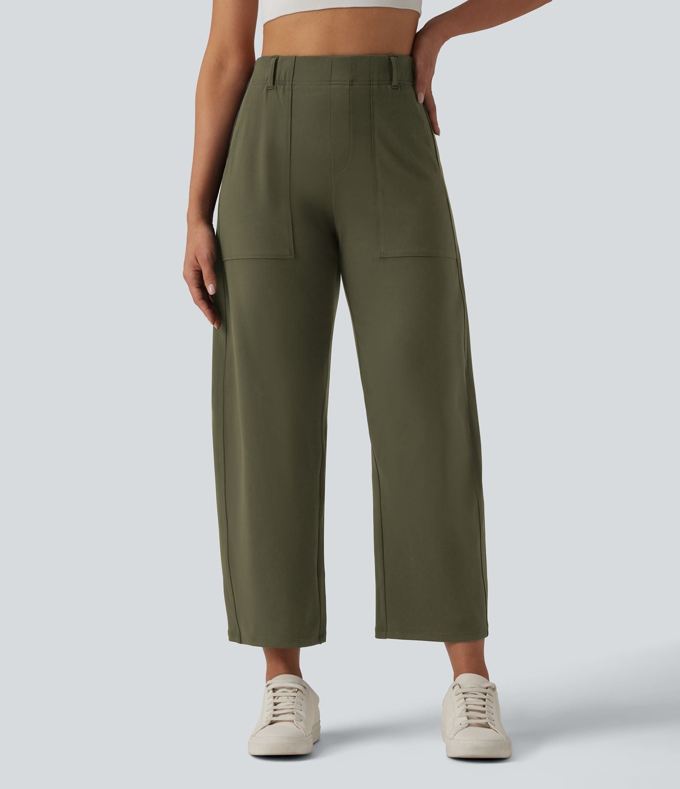 Pantalon barrel DayStretch taille haute avec poches