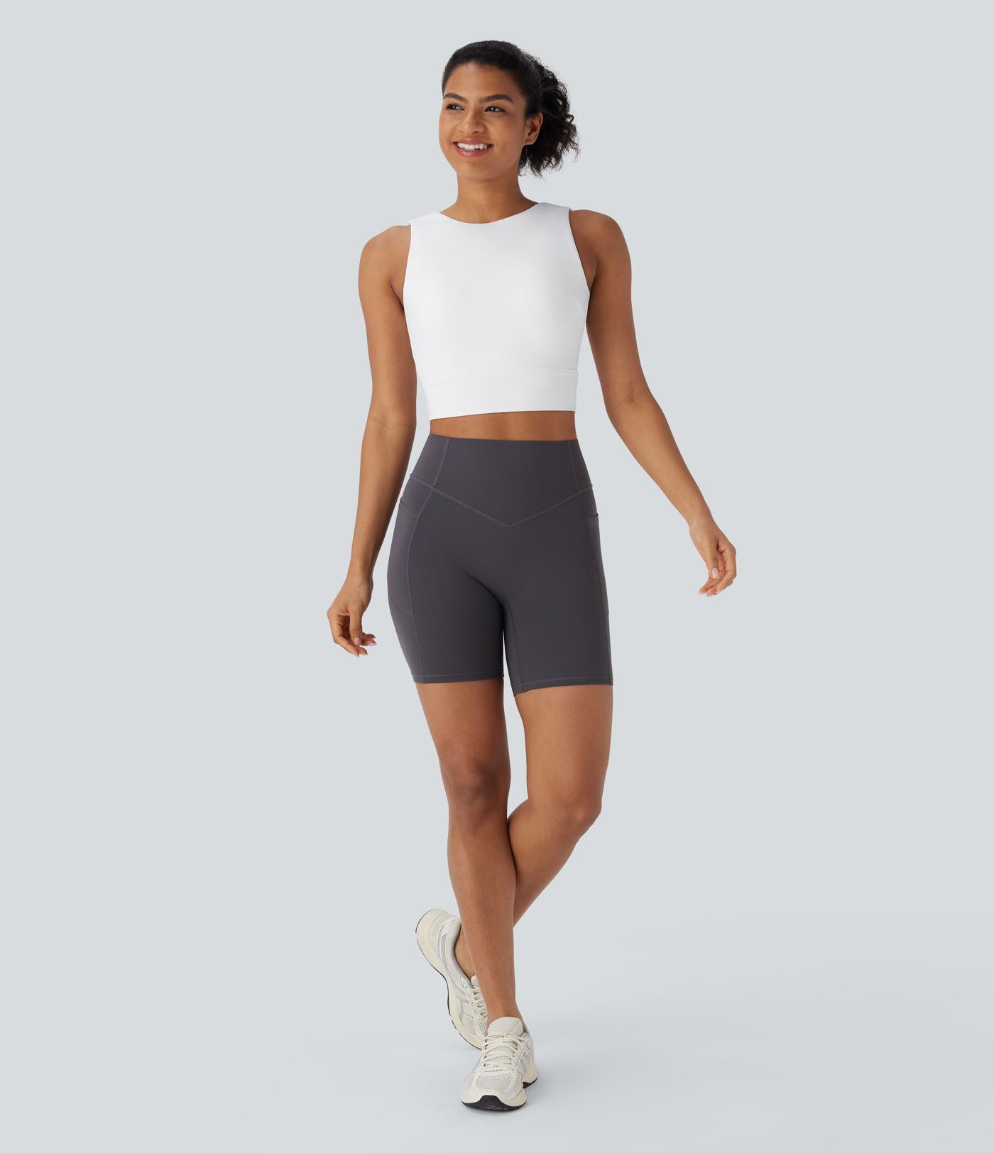 Débardeur décontracté court SoftlyZero™ Airy dos nu à col rond et effet frais InstantCool
