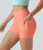 Short cycliste d’entraînement Halara UltraSculpt™ 8cm taille haute gainant avec poches