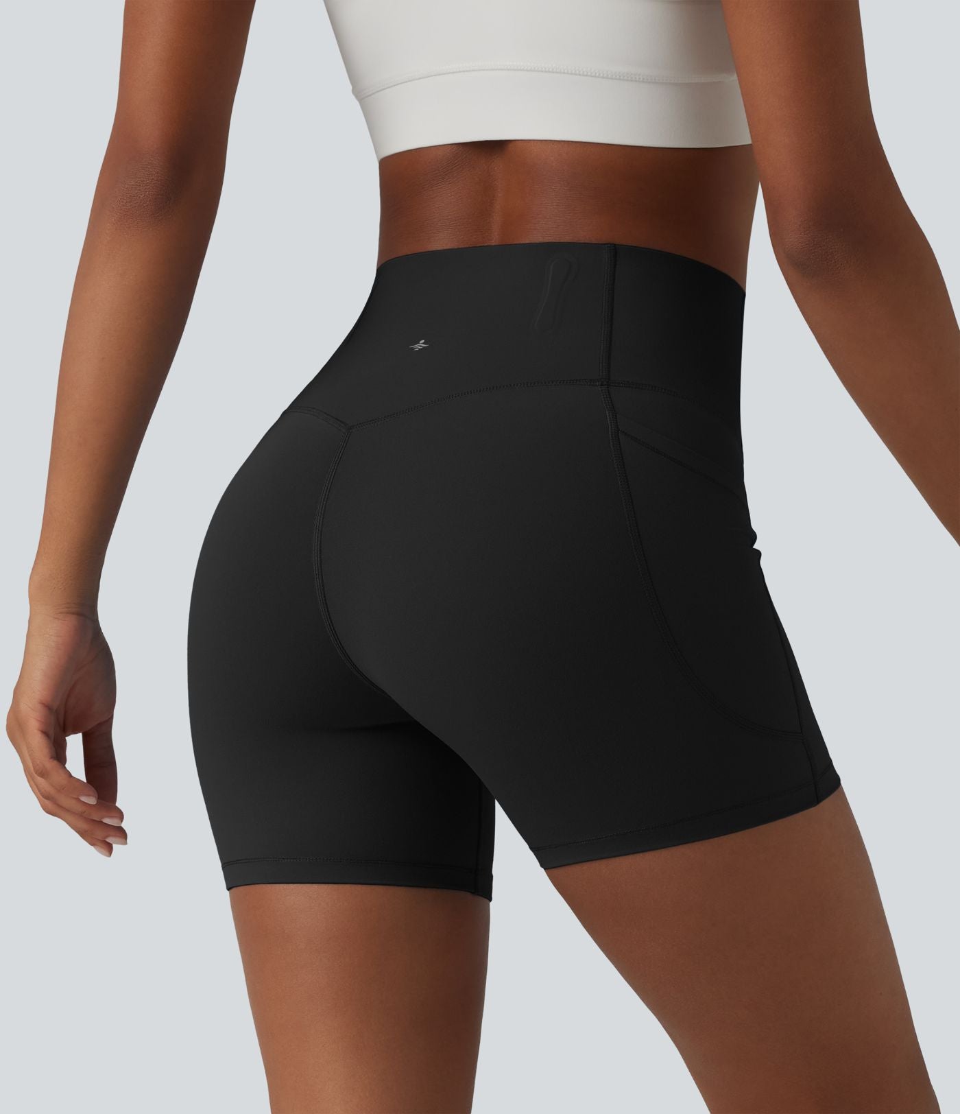 Short cycliste de yoga ventre plat Halara UltraSculpt™, taille haute, anti-roulis, 12,5 cm, avec poches
