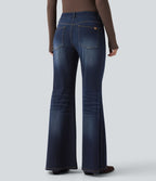 Halara Flex™ Jean évasé décontracté délavé taille basse avec poches