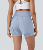 Short de yoga 2-en-1 SoftlyZero™ Airy taille très haute effet frais InstantCool 12,5 cm avec poches