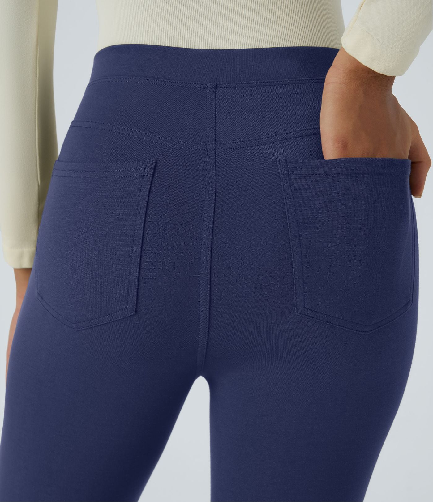 Pantalon tailleur ajusté taille haute Halara Flex™ avec poches