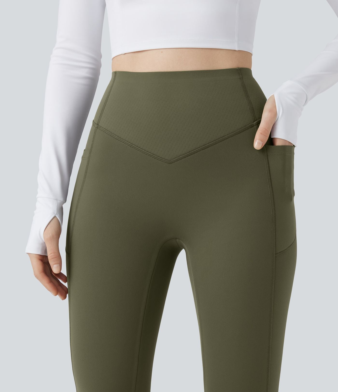 Legging de yoga Halara UltraSculpt™ Extra Heat taille haute froncé effet push-up gainant avec poches