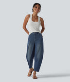 Halara Flex™ Jean barrel coupe tonneau taille mi-haute avec poches