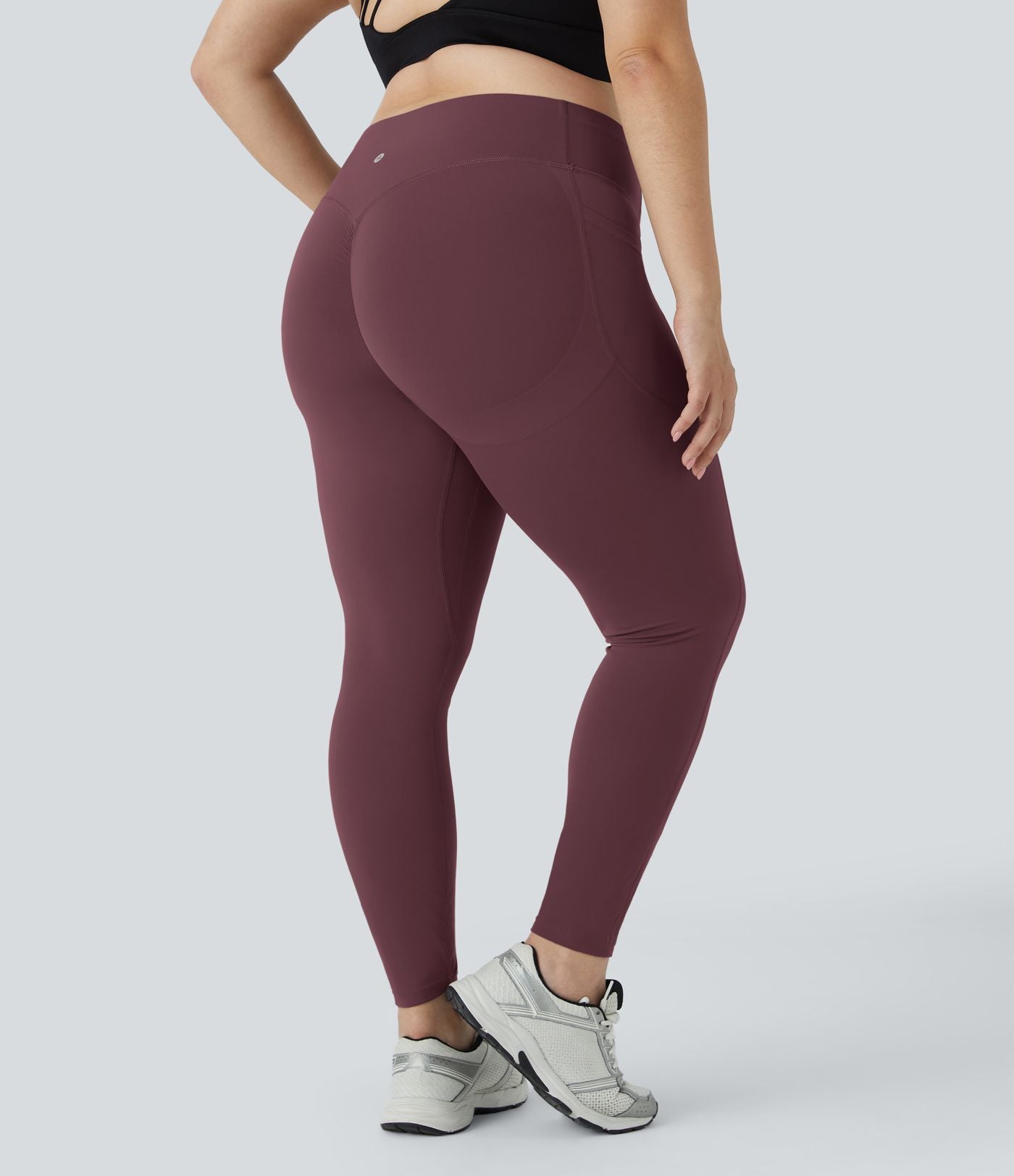 Legging d'entraînement gainant galbant taille haute grande taille avec effet scrunch et poches Halara UltraSculpt™