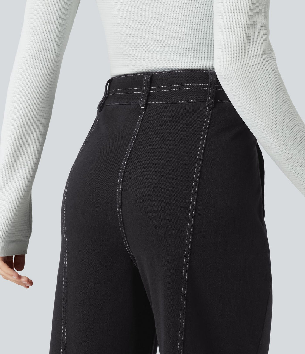 Jean large casual Halara Flex™ taille haute à poches
