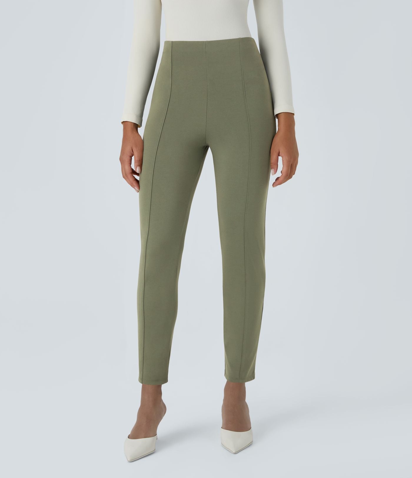Pantalon tailleur ajusté taille haute Halara Flex™ avec poches