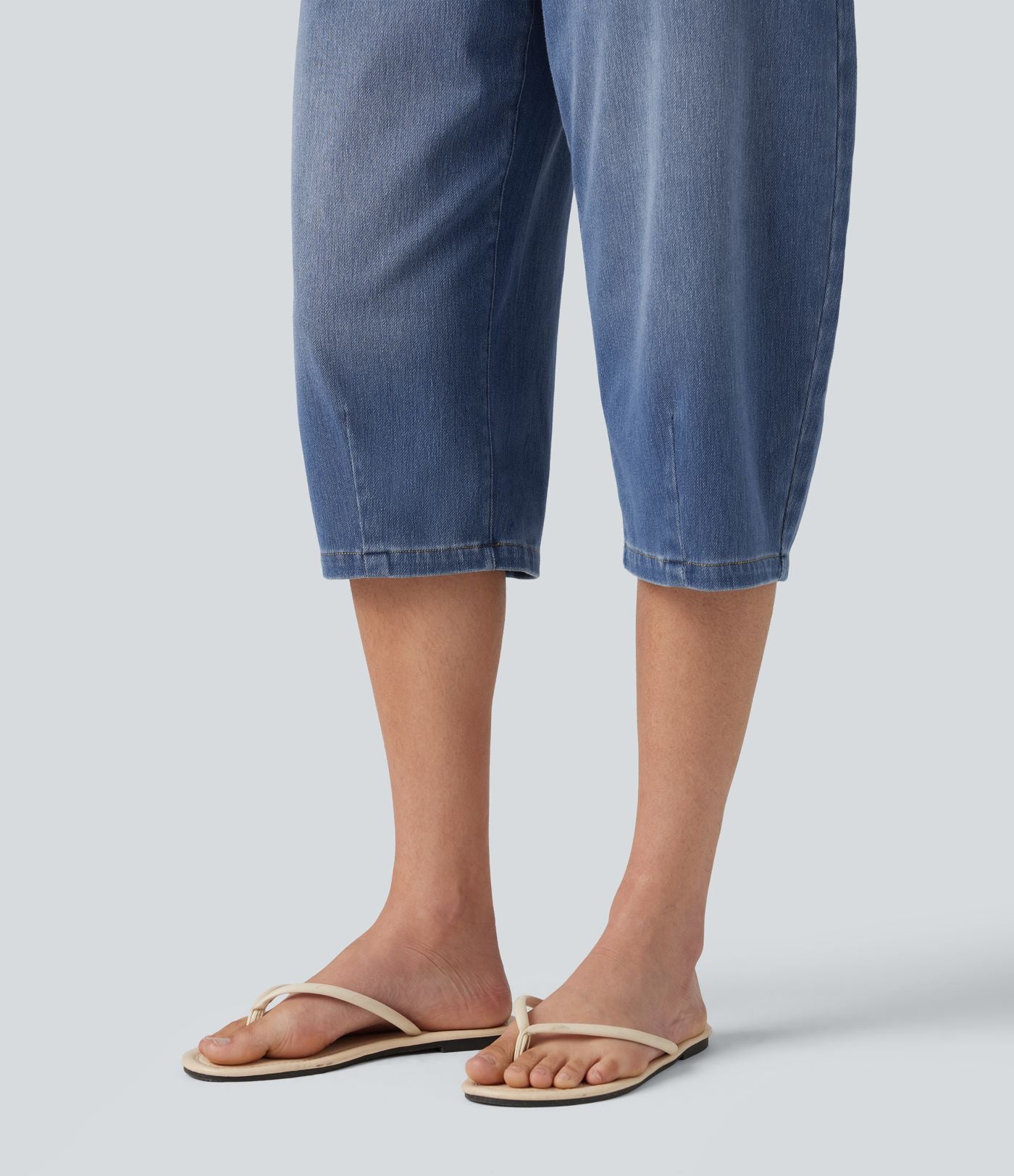 Jean capri barrel taille basse Halara Flex™ Denim avec poches
