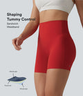 Short cycliste de yoga Halara UltraSculpt™ taille haute, ventre plat, côtelé contrasté, 12,5 cm, avec poches