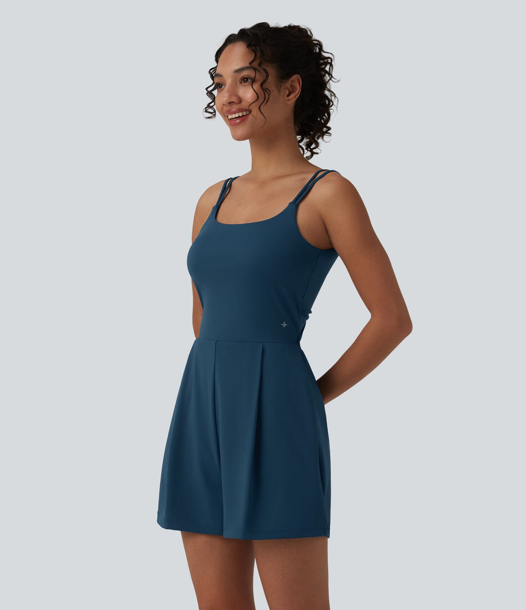 Combinaison de yoga SoftlyZero™ Airy 2-en-1 effet frais InstantCool à doubles bretelles avec brassière intégrée et poches, accès facile Easy Peasy