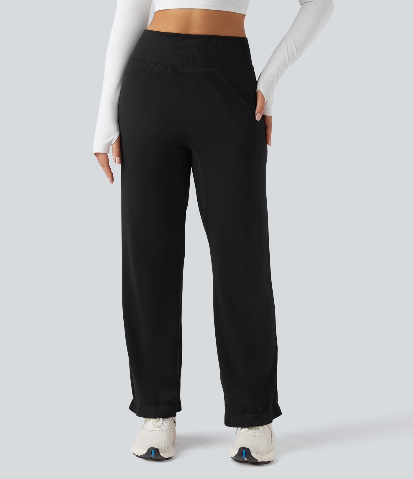 Pantalon de yoga taille haute coupe droite sans couture Seamless Flow