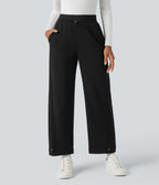 Pantalon jogging taille haute avec poches