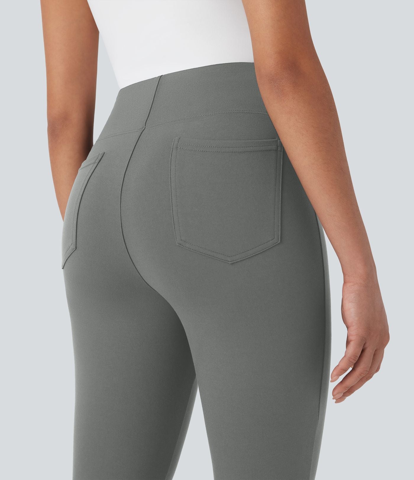 Pantalon de travail fuselé court taille haute Halara Flex™ avec poches