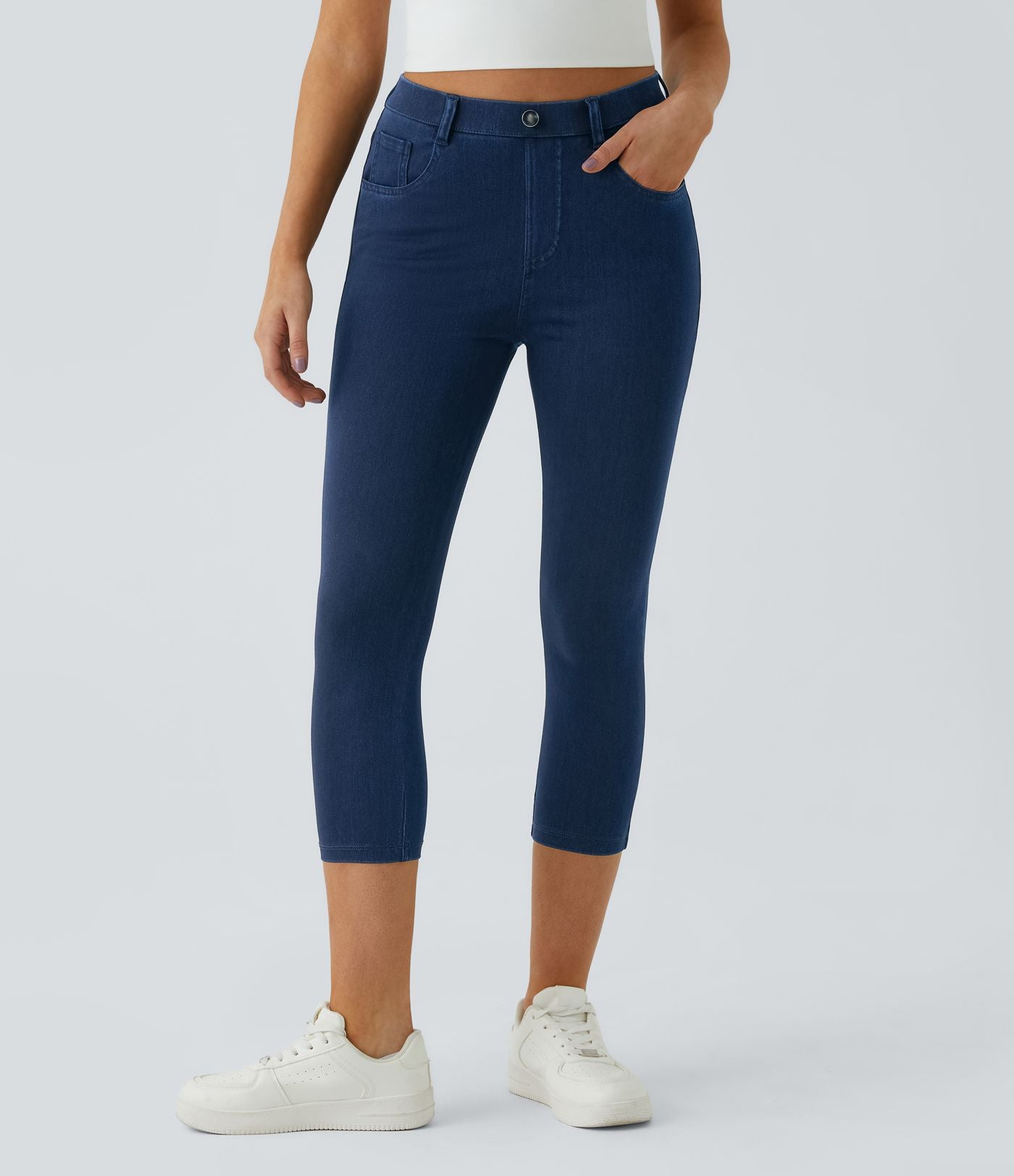 Halara Flex™ Jegging Casual Capri Extensible à Poches Multiples Taille Haute