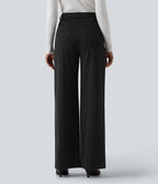 Pantalon de travail Halara Flex™ large taille haute à rayures et effet frais InstantCool avec poches