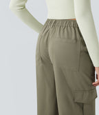 Pantalon coupe droite taille mi-haute avec poches