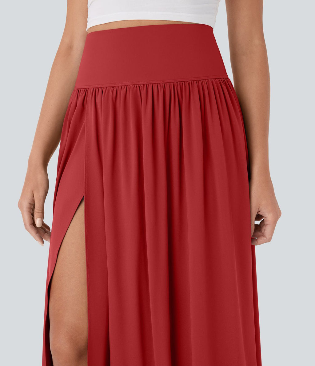 Jupe maxi fluide 2-en-1 gainante taille haute à séchage rapide Breezeful™
