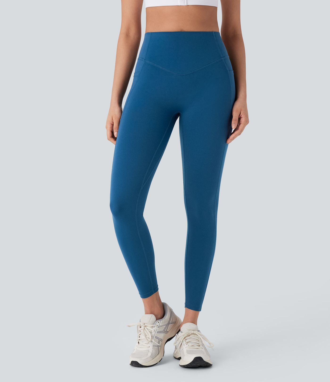 Legging de yoga gainant galbant taille haute avec fronces et poches Halara UltraSculpt™