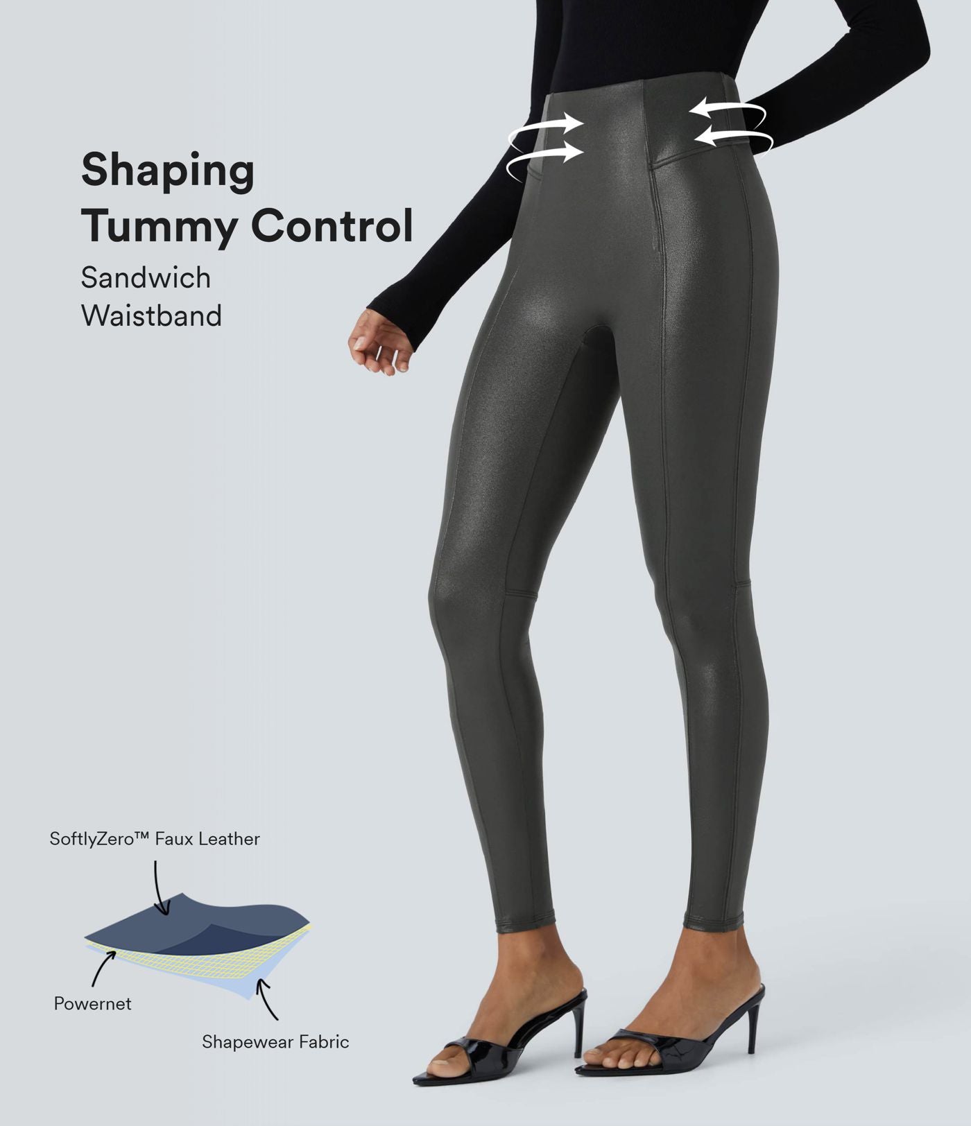 Short cycliste 12,5 cm d'entraînement gainant taille haute avec poches Halara UltraSculpt™