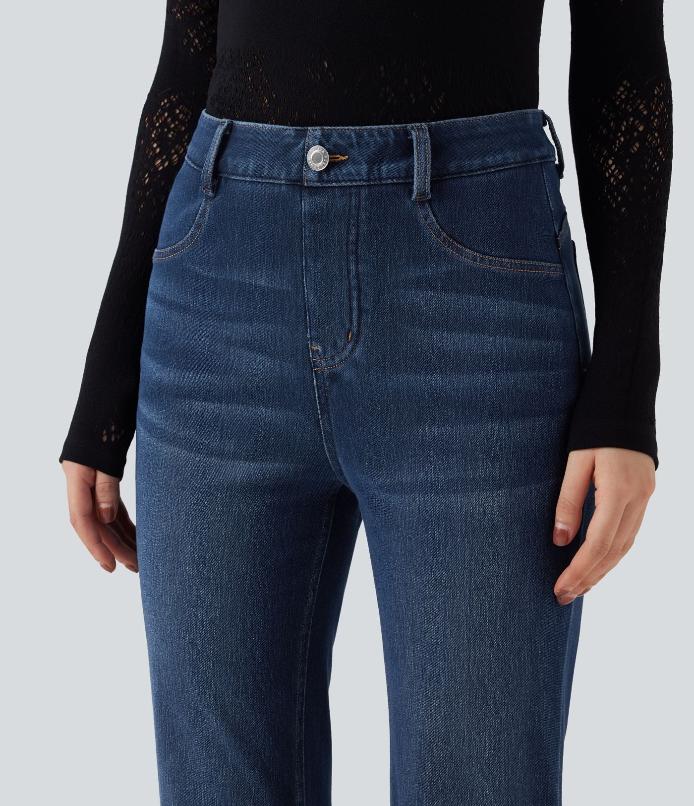Legging denim bootcut Halara Flex™ gainant effet push-up taille haute avec poches