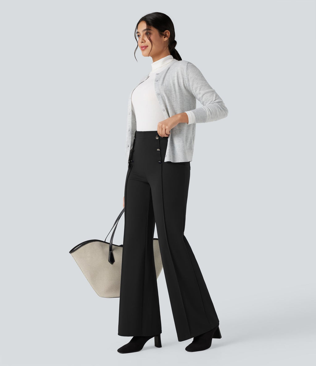 Pantalon tailleur large gainant taille haute Halara Flex™