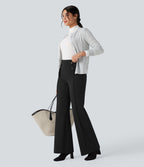 Pantalon tailleur large gainant taille haute Halara Flex™