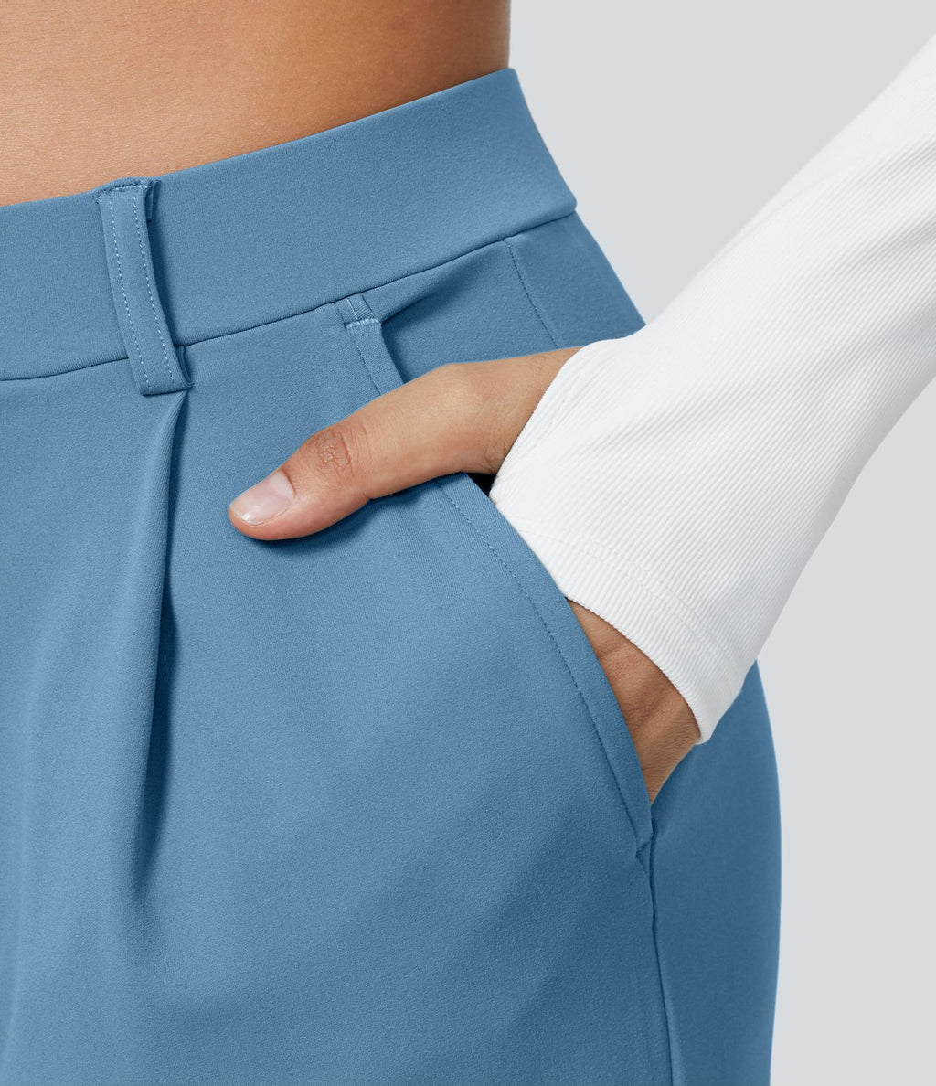 Pantalon tailleur Halara Flex™ DayStretch coupe droite taille haute avec poches