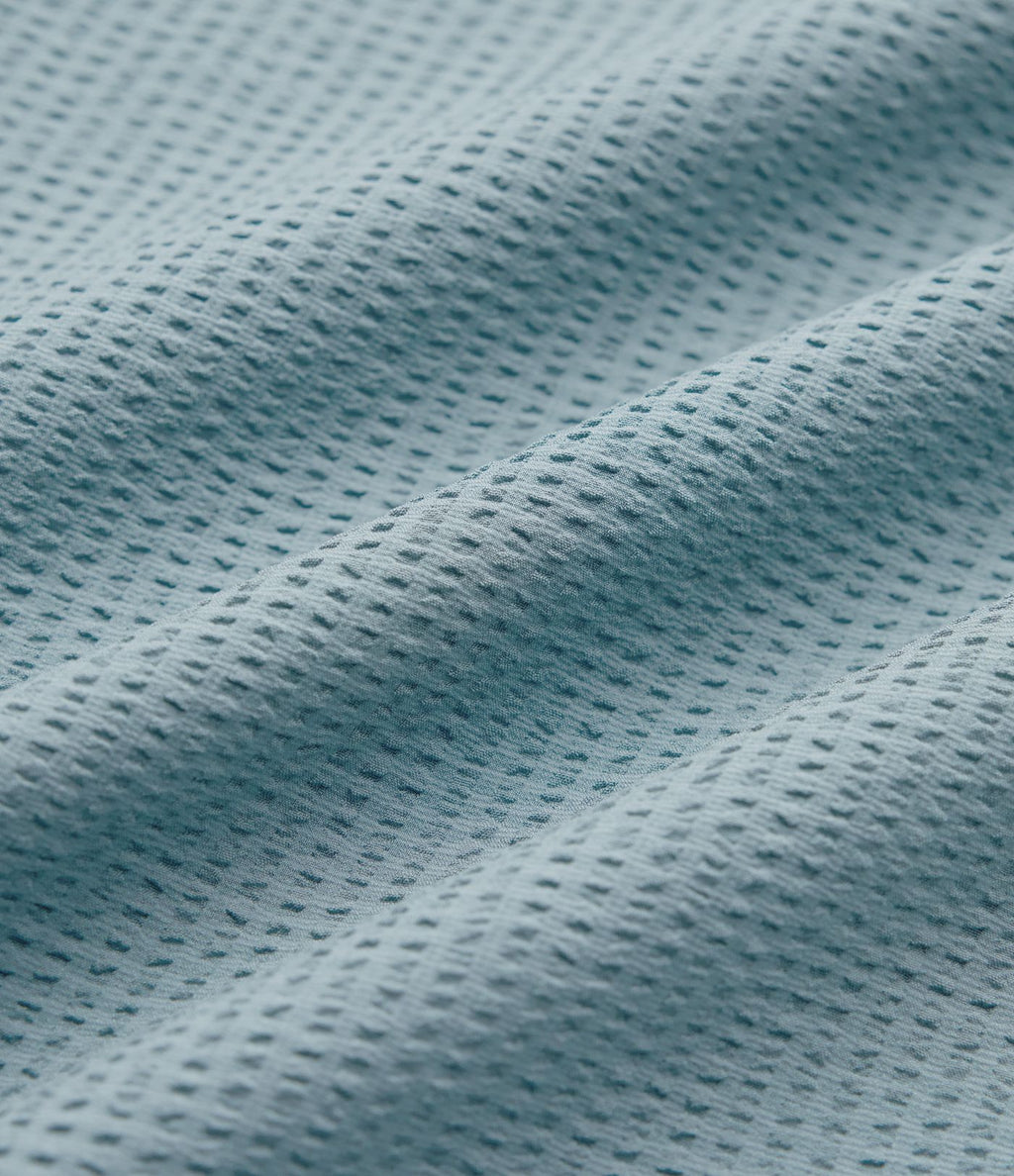 Robe fluide casual mi-longue texturée froncée et smockée