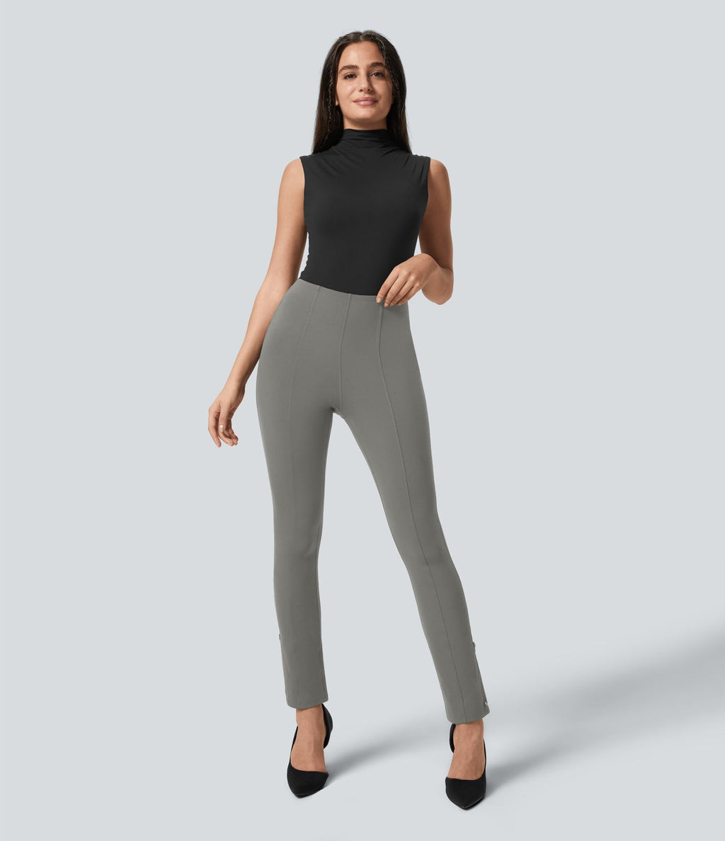 Pantalon de travail 7/8 gainant taille haute avec ourlet ajustable Halara Flex™