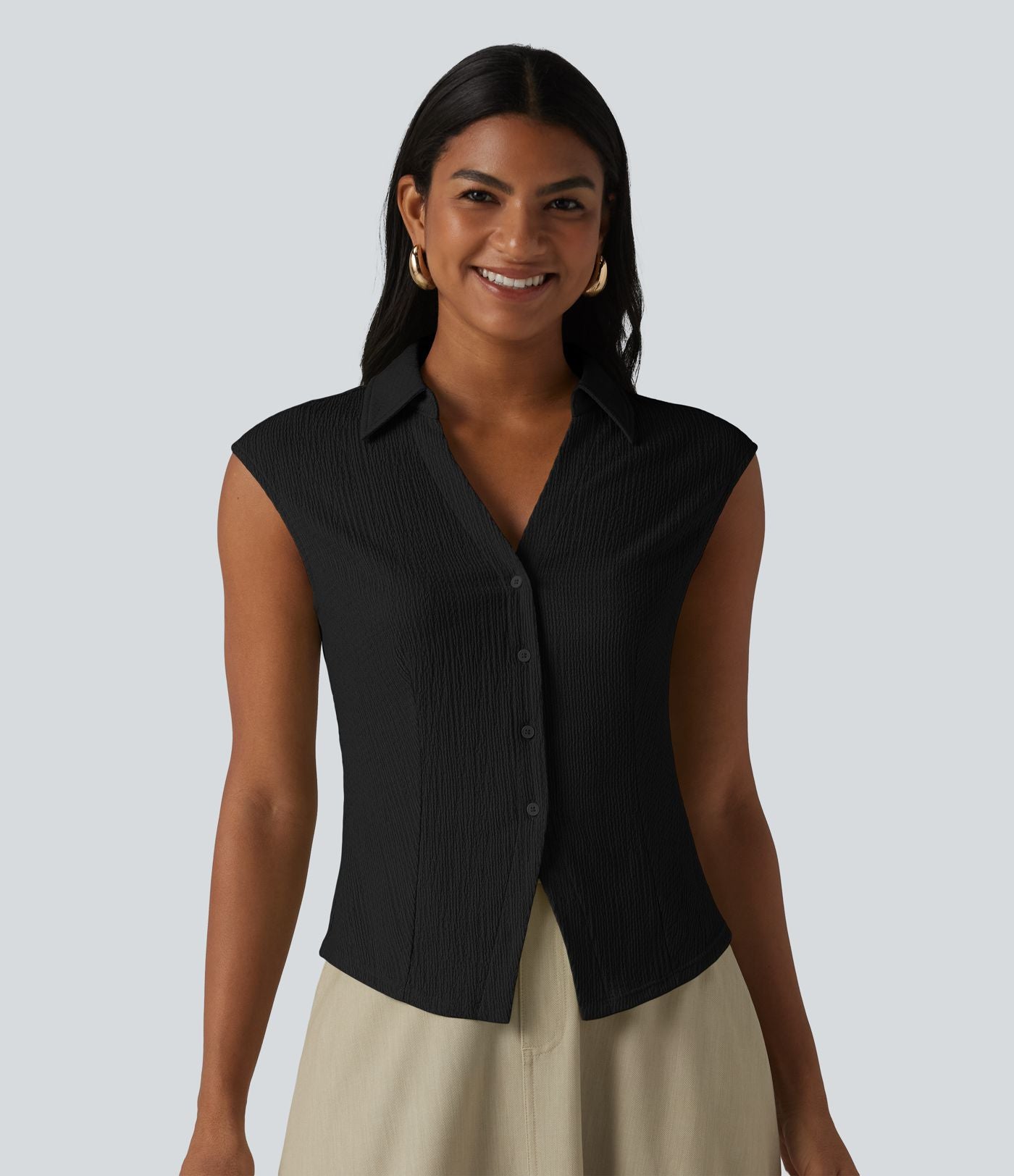 Chemise décontractée sans manches