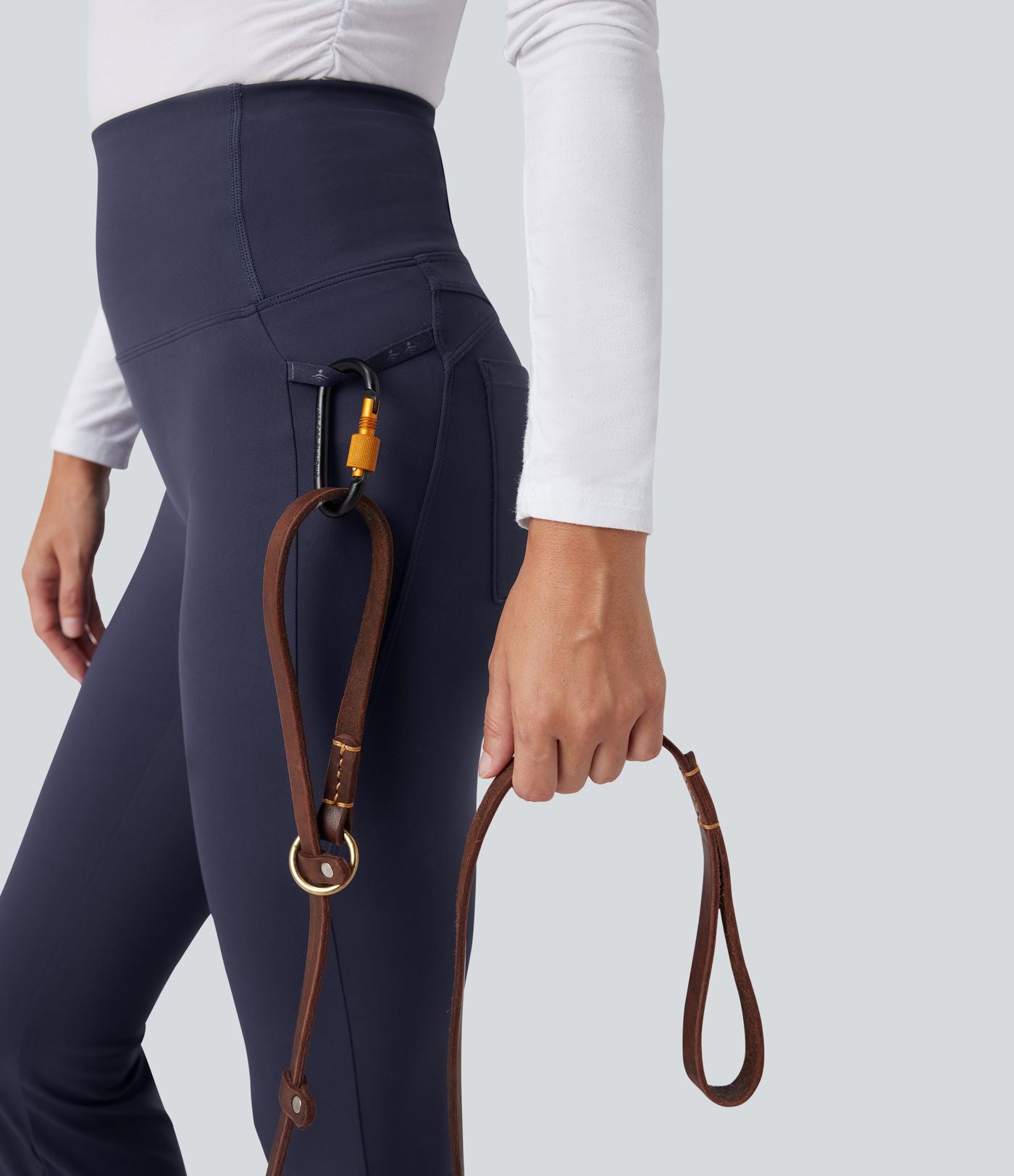 Patitoff™ 2.0 Pantalon casual évasé taille haute gainant anti-poils d'animaux avec poches