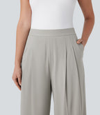 Pantalon de costume Breezeful™ à taille haute, jambes larges, poches latérales et séchage rapide