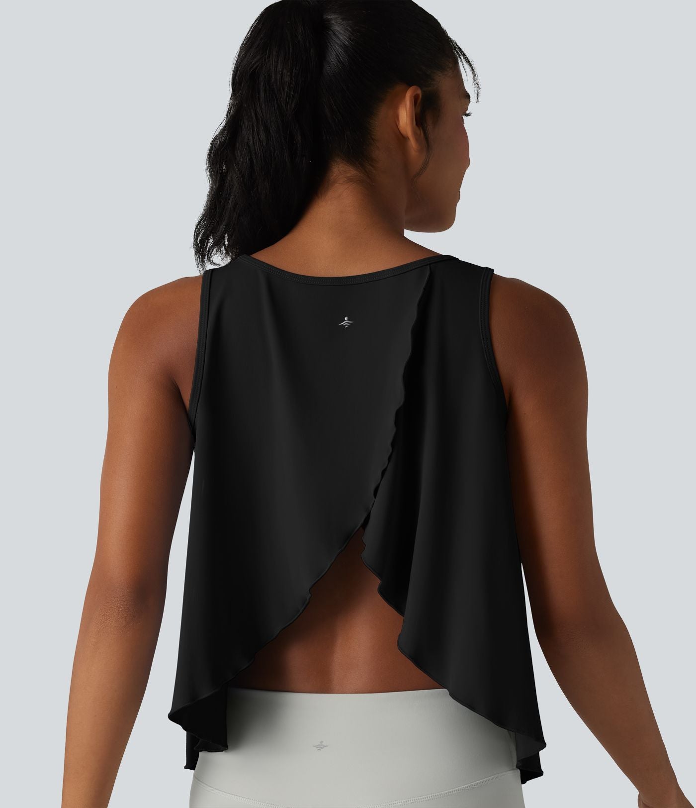 SoftlyZero™ QuickDry Débardeur yoga ample croisé à ourlet volanté