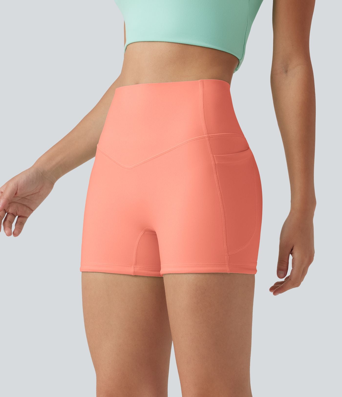 Short cycliste d’entraînement Halara UltraSculpt™ 8cm taille haute gainant avec poches