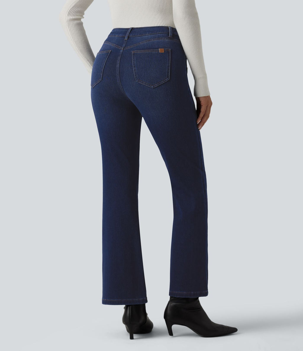 Halara Flex™ Jean bootcut casual taille mi-haute à boutons décoratifs avec poches