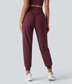 Jogging de course gainant taille haute avec cordon de serrage intérieur et séchage rapide avec poches Breezeful™